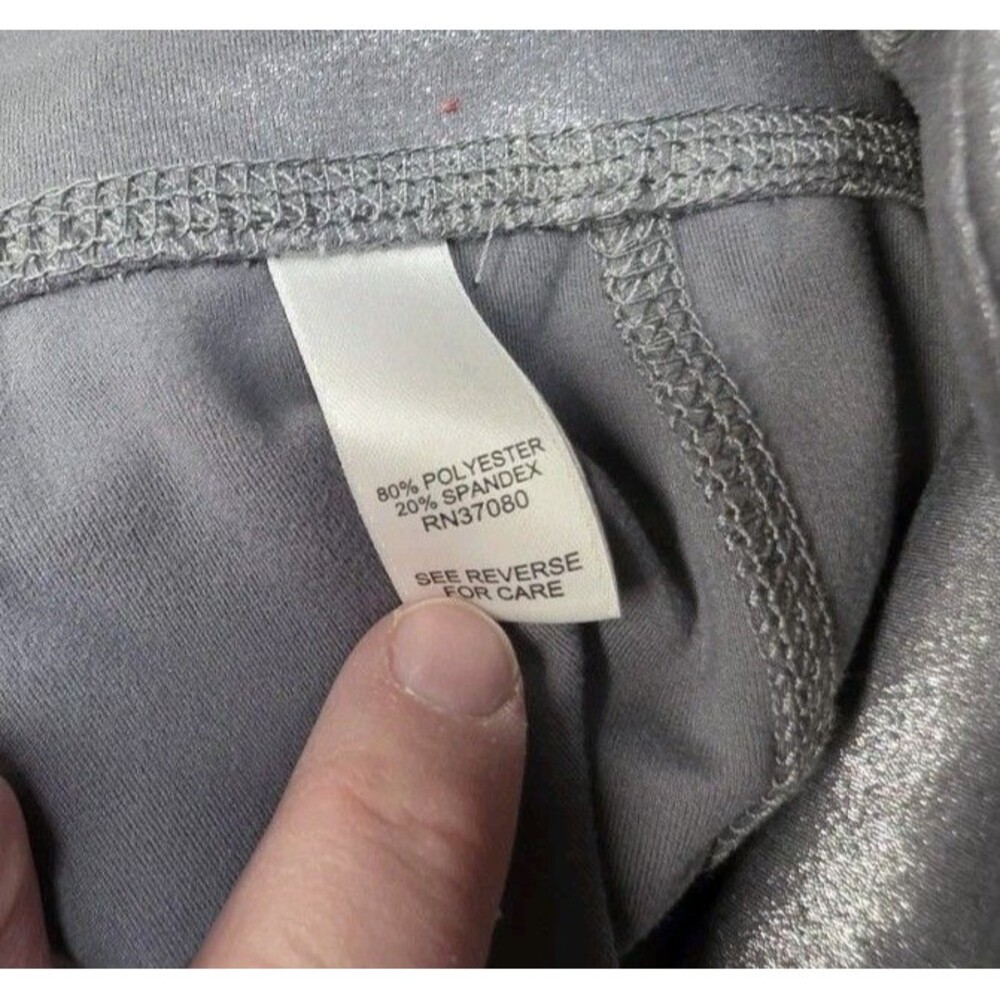 NWT Cato Live Well Lifestyle Silver Metallic Leggings Plus Size 22/24 - Picture 7 of 11